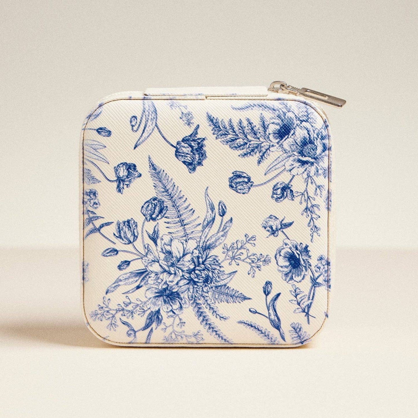 Blue Blossom Jewelry Box -Travel size: Navy