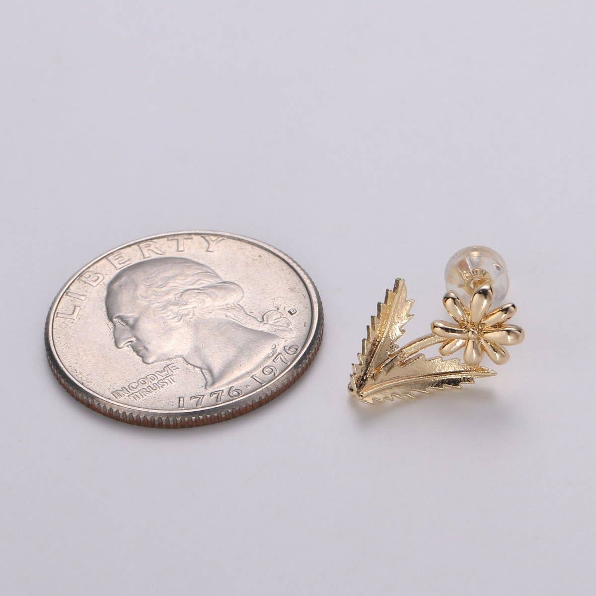 Pair Flower Gold Filled Studs