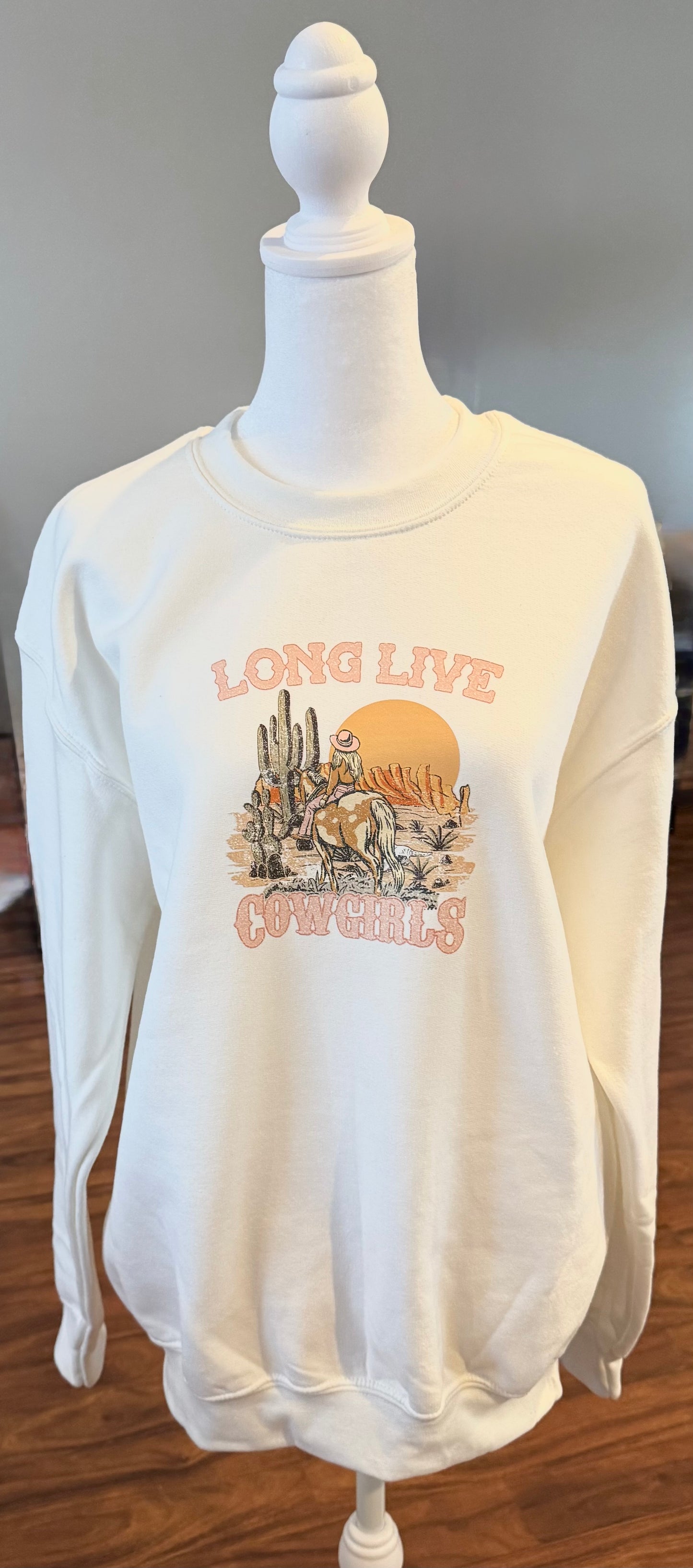Long Live Cowgirls Sweater: White
