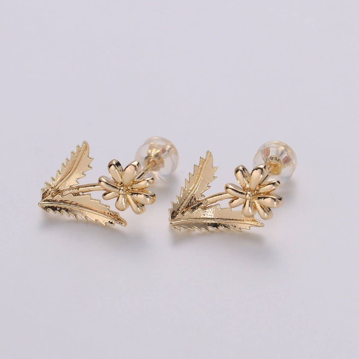 Pair Flower Gold Filled Studs