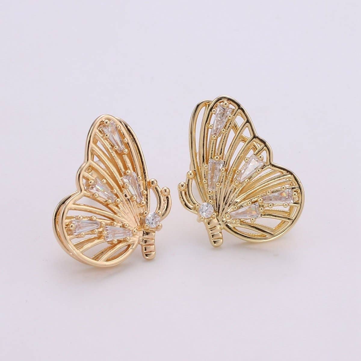 Gold Butterfly Earrings • butterfly stud earrings • Bold earrings • Statement earrings • Big stud earrings • gold stud earrings